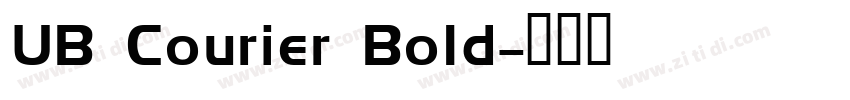 UB Courier Bold字体转换